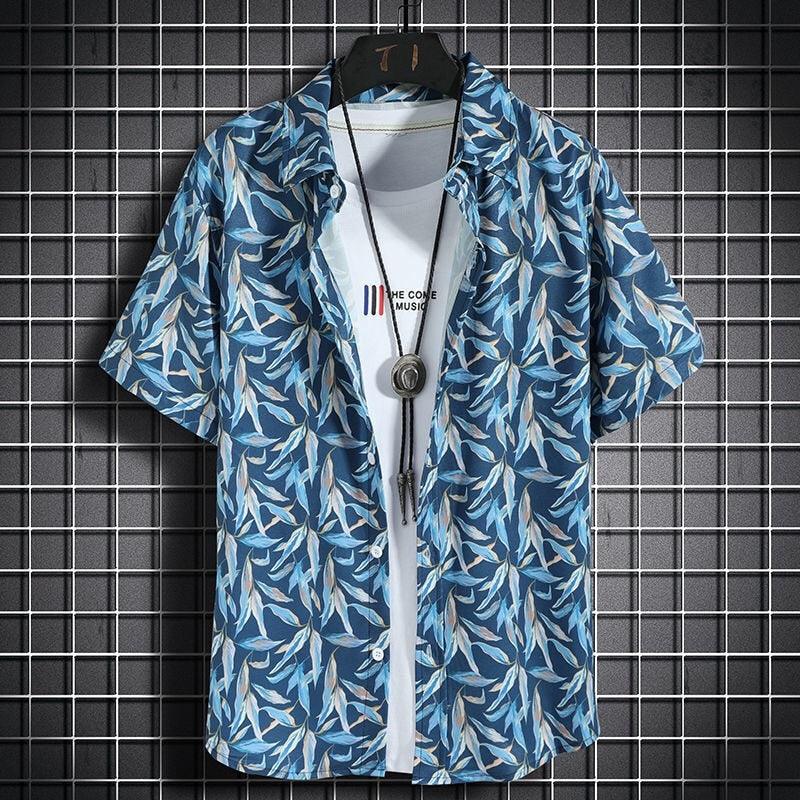 Camisa Masculina Manga Curta Tropical Vibes