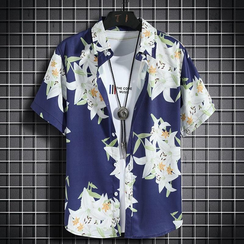 Camisa Masculina Manga Curta Tropical Vibes