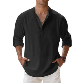 Camisa Masculina Manga Longa em Linho Frz91