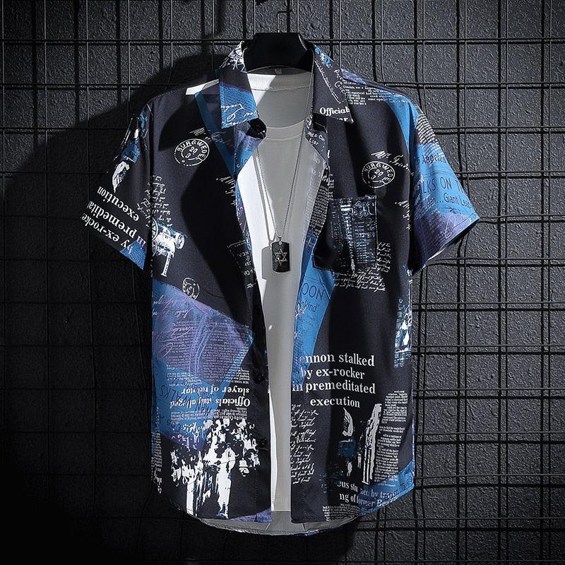 Camisa Masculina Manga Curta Tropical Vibes